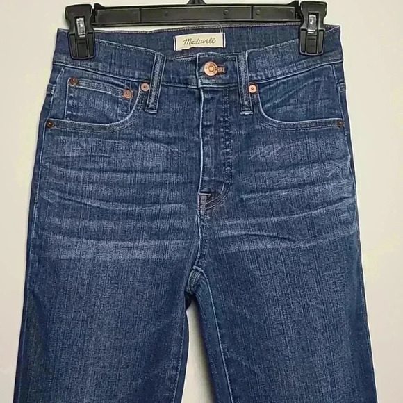 MADEWELL Cali Demi-Boot Jeans in Distressed Medium Wash Size 24 - Picture 3 of 14